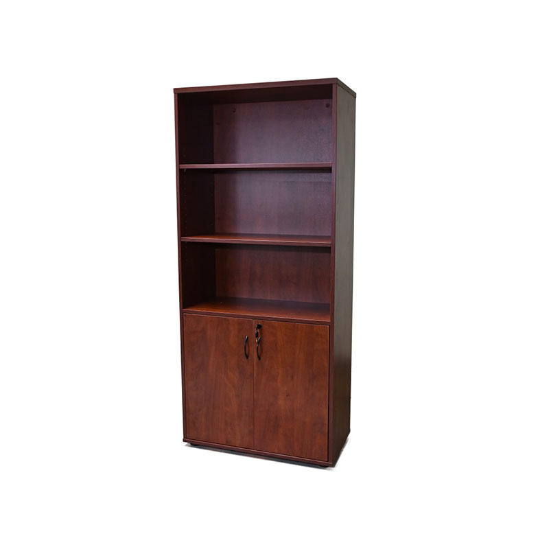 Estante Eficiencia con dos puertas debajo color cerezo modelo schd180